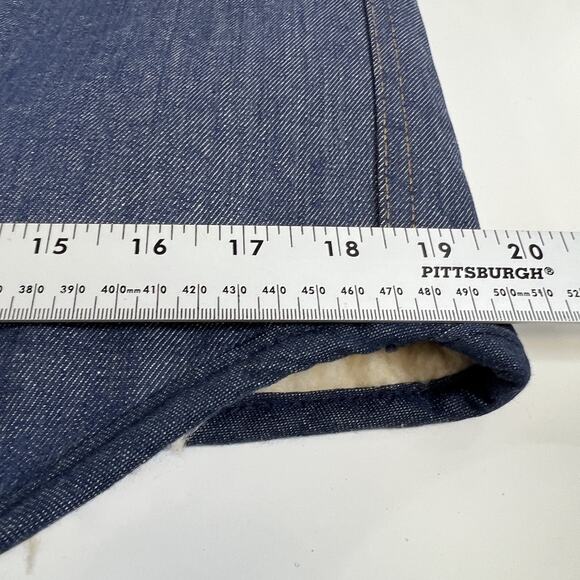 Vintage Sears Roebucks Vest Mens M Tall Blue Sherpa Lined Denim Workwear USA - Picture 12 of 14